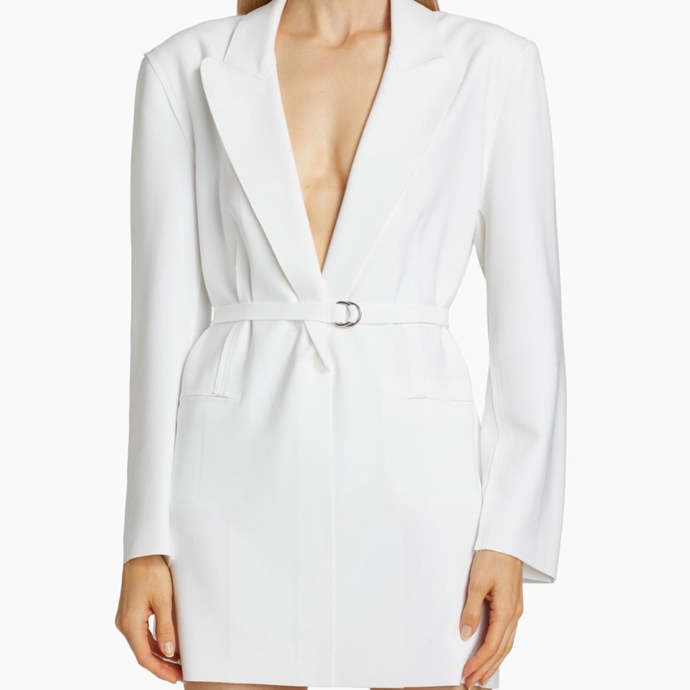 Norma Kamali White Blazer Dress